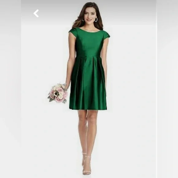 ALFRED SUNG | Dresses | Alfred Sung Capsleeve Pleated Cocktail Dress |  Poshmark